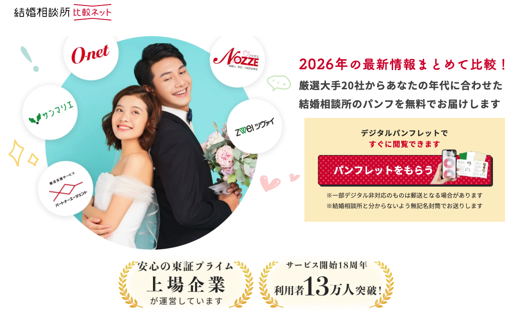 結婚相談所比較ネット 無料一括資料請求